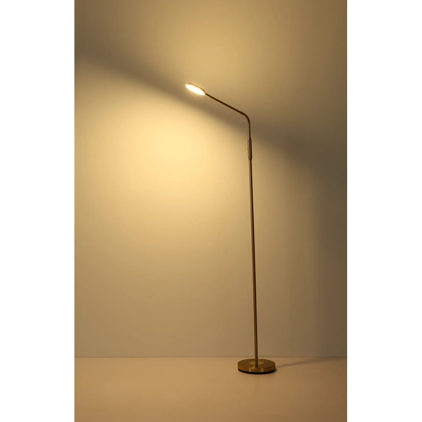 Globo - LED dimbare vloerlamp met touchbediening LED/6,5W/230V 2700/3350/4000K messing