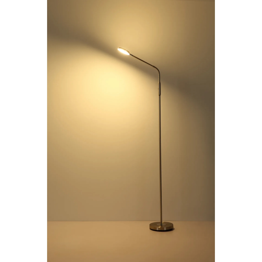 Globo - Dimbare aanraak-LED-vloerlamp LED/6,5W/230V 2700/3350/4000K mat chroom