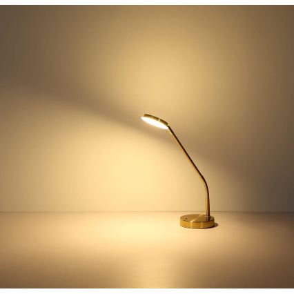 Globo - LED Dimbare aanraaktafellamp LED/6,5W/230V 2700/3350/4000K messing