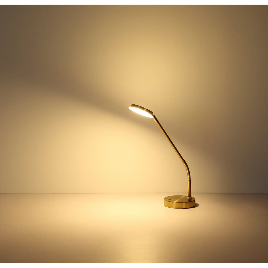 Globo - LED Dimbare aanraaktafellamp LED/6,5W/230V 2700/3350/4000K messing