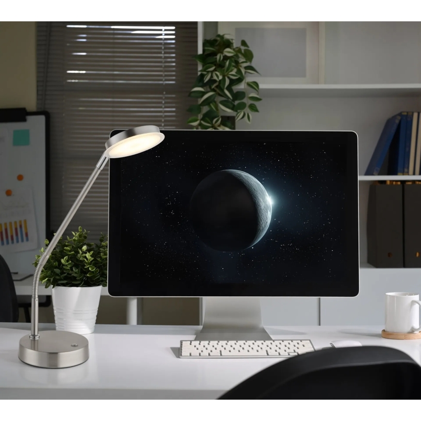 Globo - LED dimbare tafelamp met aanraakbediening LED/6,5W/230V 2700/3350/4000K mat chroom