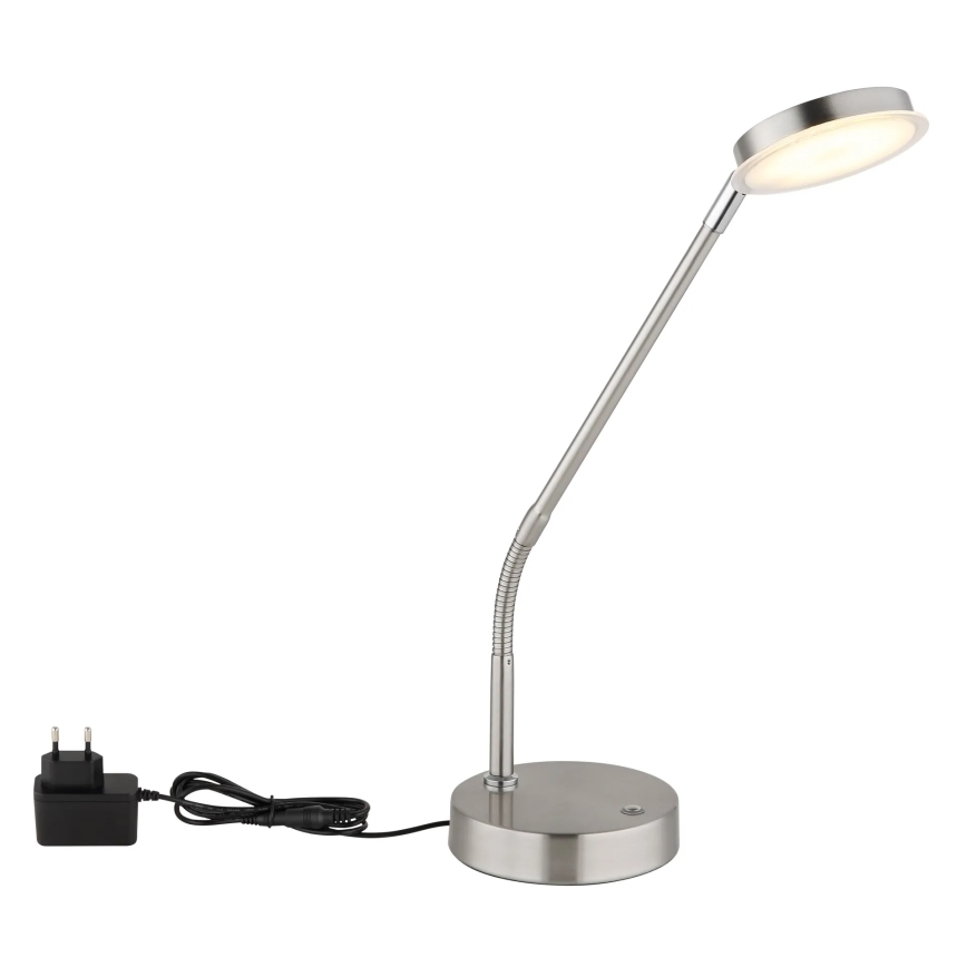 Globo - LED dimbare tafelamp met aanraakbediening LED/6,5W/230V 2700/3350/4000K mat chroom