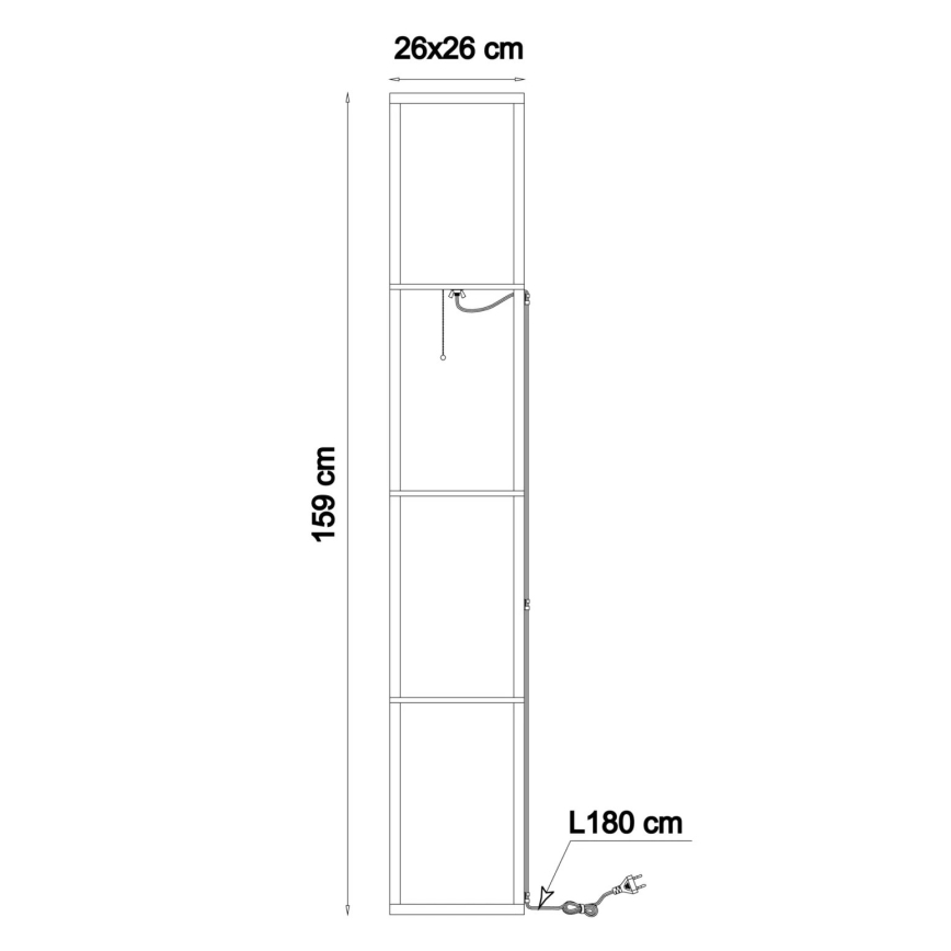Globo - Vloerlamp 1xE27/60W/230V beige