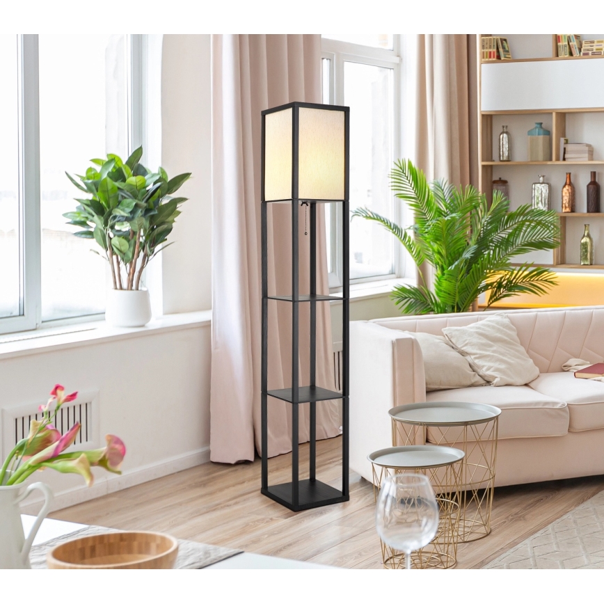 Globo - Vloerlamp 1xE27/60W/230V zwart