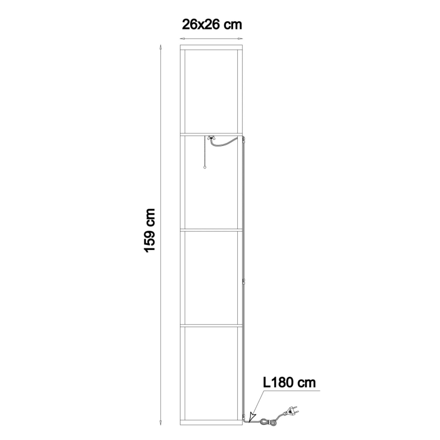 Globo - Vloerlamp 1xE27/60W/230V zwart