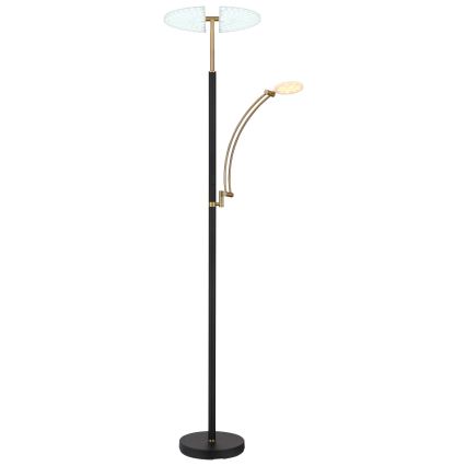 Globo - Dimbare LED-vloerlamp LED/40W/230V + LED/5,5W 2700/4000/6000K zwart