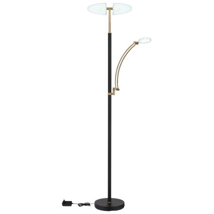 Globo - Dimbare LED-vloerlamp LED/40W/230V + LED/5,5W 2700/4000/6000K zwart
