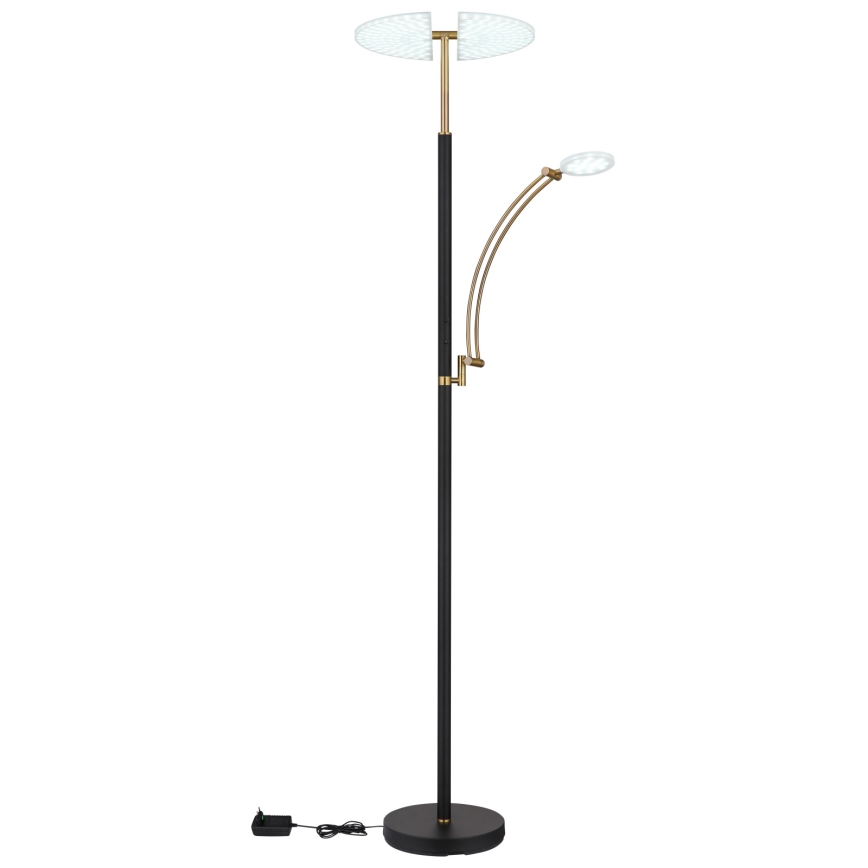 Globo - Dimbare LED-vloerlamp LED/40W/230V + LED/5,5W 2700/4000/6000K zwart