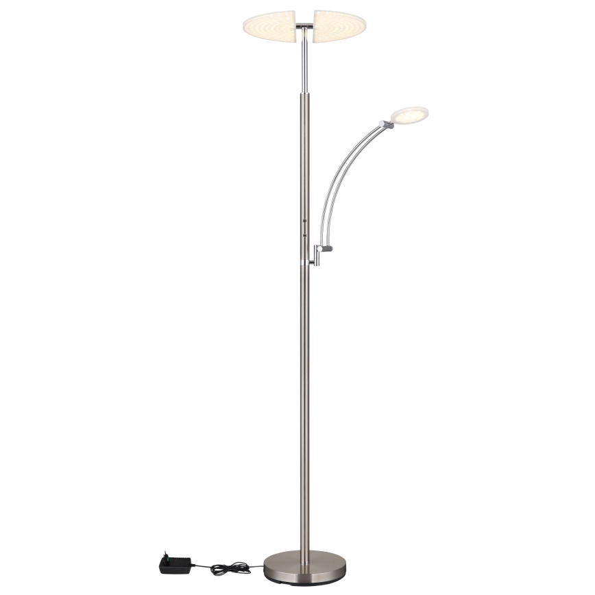 Globo - dimbare LED-vloerlamp LED/40W/230V + LED/5,5W 2700/4000/6000K mat chroom