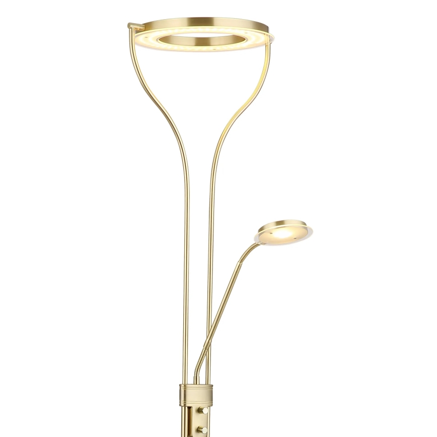 Globo - Dimbare LED-vloerlamp LED/20W/230V + LED/4W 3000K messing