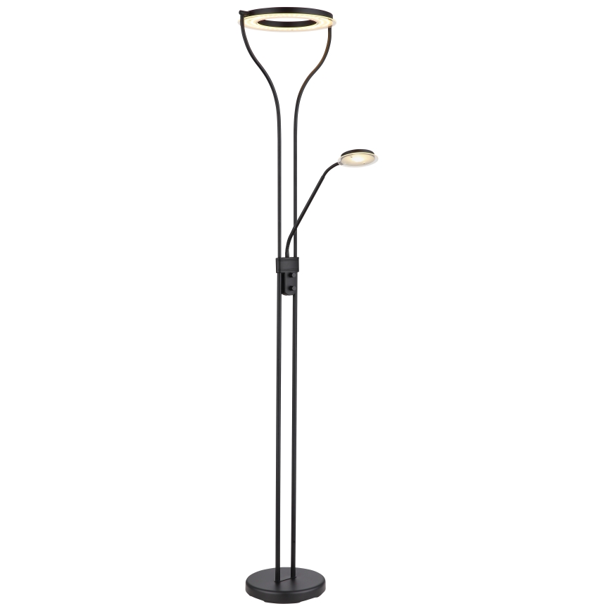 Globo - Dimbare LED-vloerlamp LED/20W/230V + LED/4W 3000K zwart