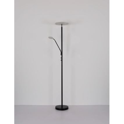 Globo - LED dimbare vloerlamp LED/28W/230V + LED/5W 3000K zwart