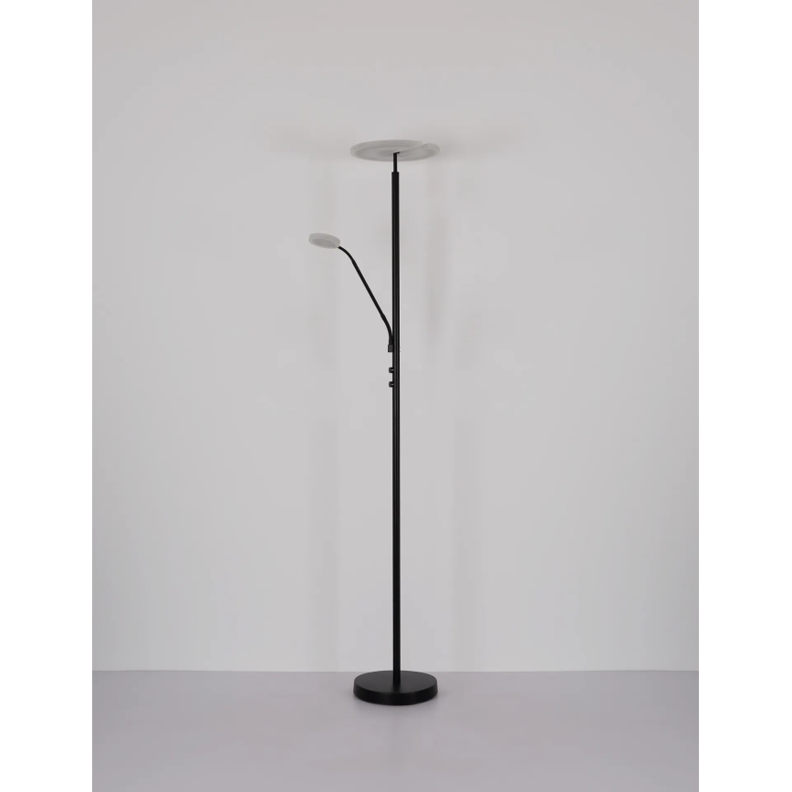 Globo - LED dimbare vloerlamp LED/28W/230V + LED/5W 3000K zwart