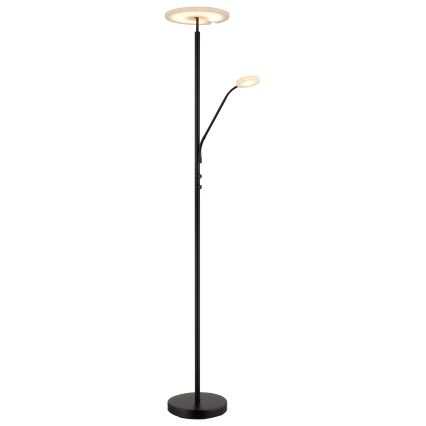 Globo - LED dimbare vloerlamp LED/28W/230V + LED/5W 3000K zwart