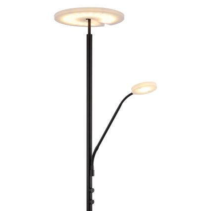Globo - LED dimbare vloerlamp LED/28W/230V + LED/5W 3000K zwart