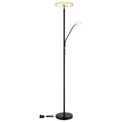 Globo - LED dimbare vloerlamp LED/28W/230V + LED/5W 3000K zwart