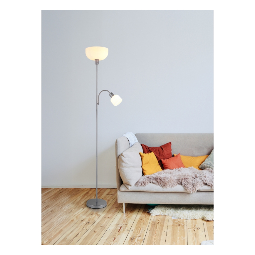 Globo - Vloerlamp 1xE27/40W/230V + 1xE14/25W