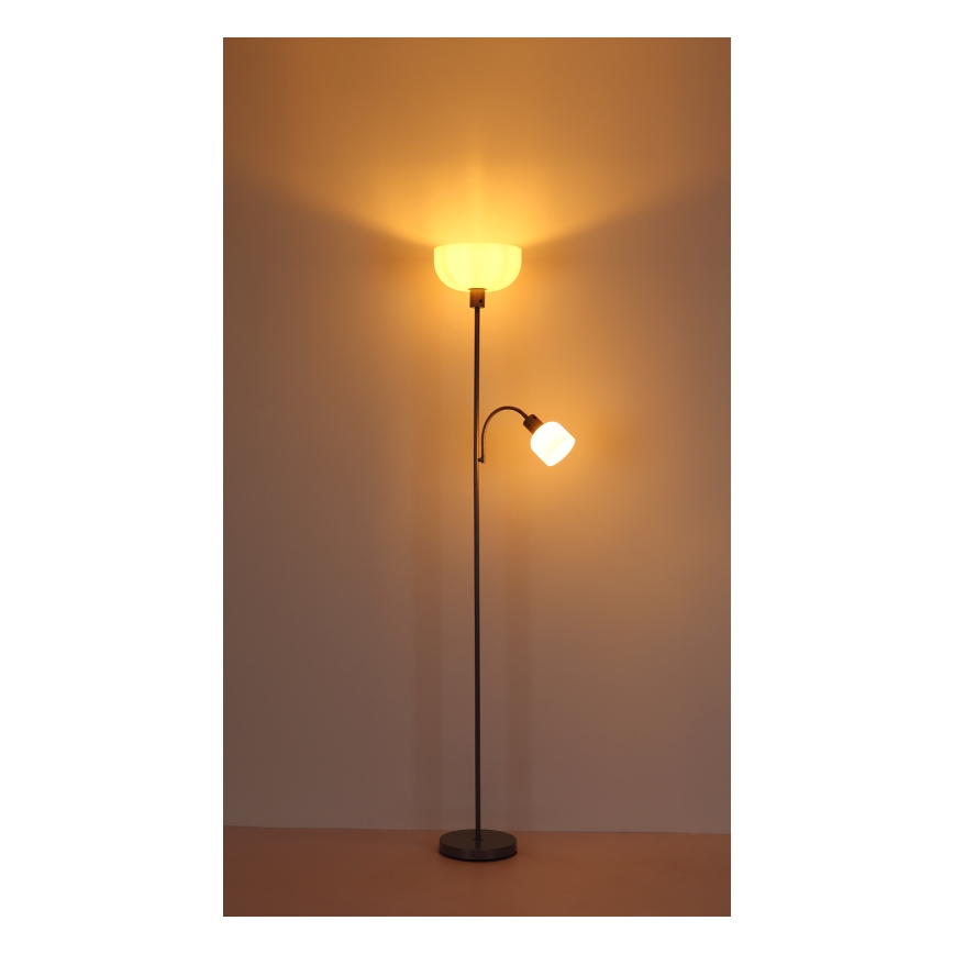 Globo - Vloerlamp 1xE27/40W/230V + 1xE14/25W