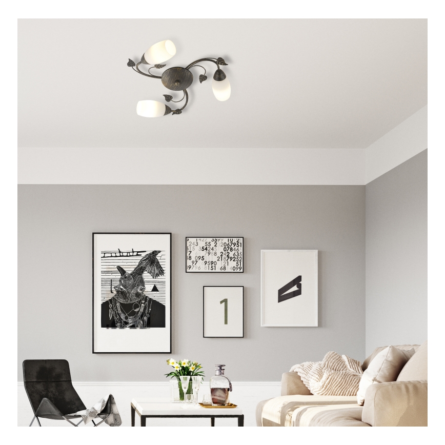 Globo - Bevestigde hanglamp 3xE14/40W/230V