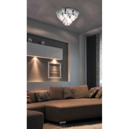 Globo - Plafondlamp 5xE14/40W/230V diameter 46 cm glanzend chroom
