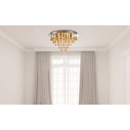Globo - Plafondlamp 5xE14/40W/230V diameter 46 cm goud
