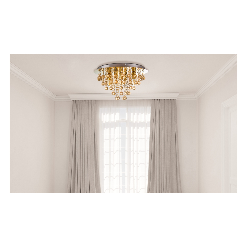 Globo - Plafondlamp 5xE14/40W/230V diameter 46 cm goud