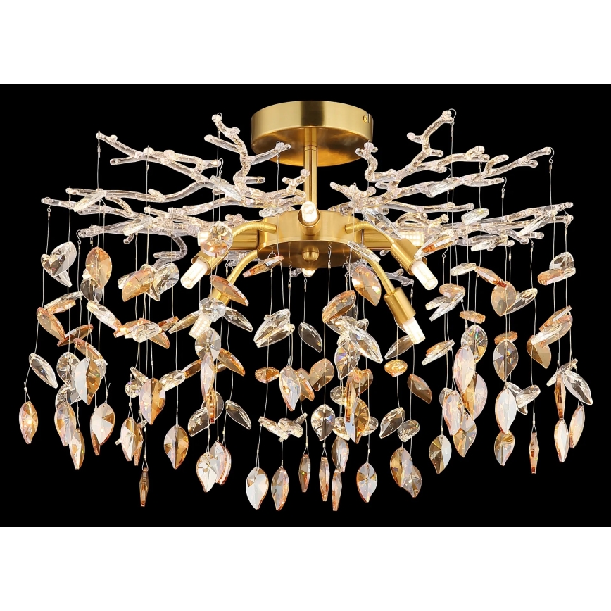 Globo - Kroonluchter aan stang 8xG9/8W/230V goud