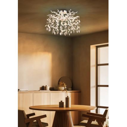 Globo - Kroonluchter met ophangstang 8xG9/8W/230V glanzend chroom