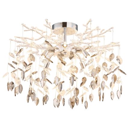 Globo - Kroonluchter met ophangstang 8xG9/8W/230V glanzend chroom