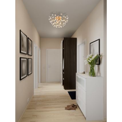 Globo - LED Plafondlamp 4xG9/3,5W/230V diameter 45 cm goud