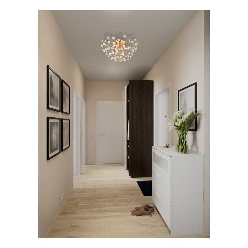 Globo - LED Plafondlamp 4xG9/3,5W/230V diameter 45 cm goud