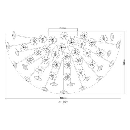 Globo - LED plafondlamp 6xG9/3,5W/230V goudkleurig