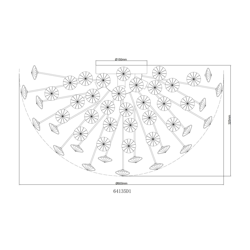 Globo - LED plafondlamp 6xG9/3,5W/230V goudkleurig