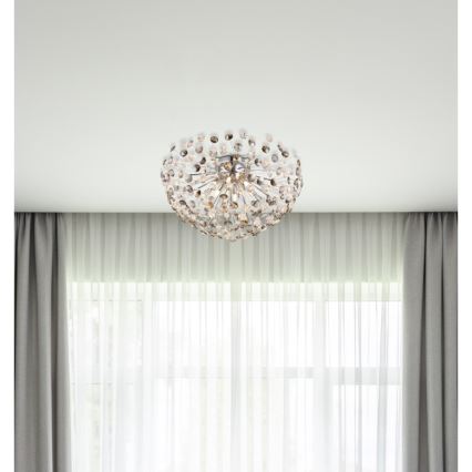 Globo - LED Plafondlamp 6xG9/3,5W/230V diameter 60 cm glanzend chroom