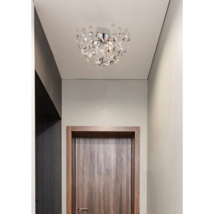 Globo - LED Plafondlamp 4xG9/3,5W/230V diameter 45 cm glanzend chroom