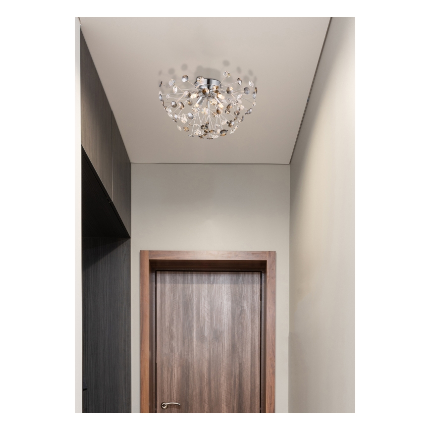 Globo - LED Plafondlamp 4xG9/3,5W/230V diameter 45 cm glanzend chroom