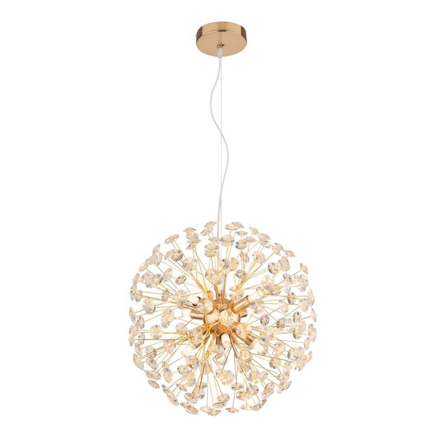 Globo - LED-hanglamp aan kabel 8×G9/3,5W/230V Ø 40 cm goudkleurig