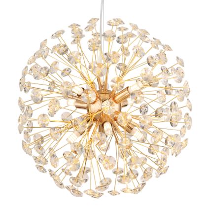 Globo - LED-hanglamp aan kabel 8×G9/3,5W/230V Ø 40 cm goudkleurig