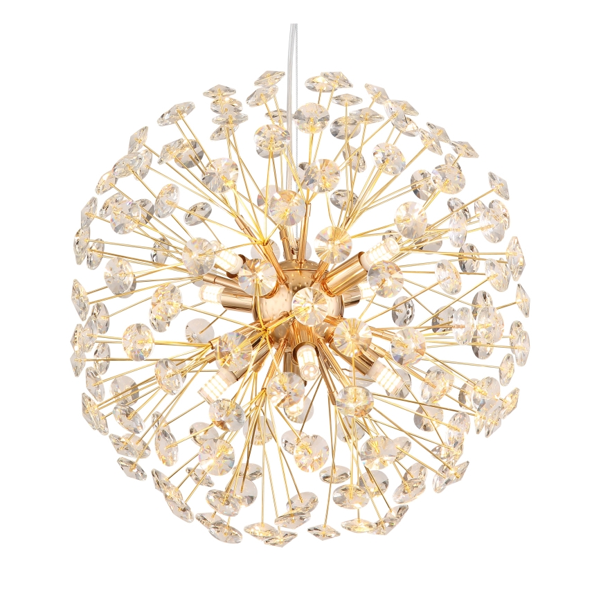 Globo - LED-hanglamp aan kabel 8×G9/3,5W/230V Ø 40 cm goudkleurig