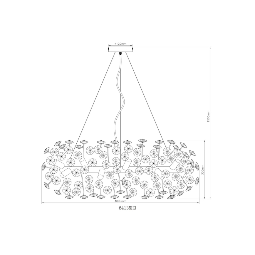 Globo - LED Kristallen hanglamp aan een koord 20xG9/3,5W/230V