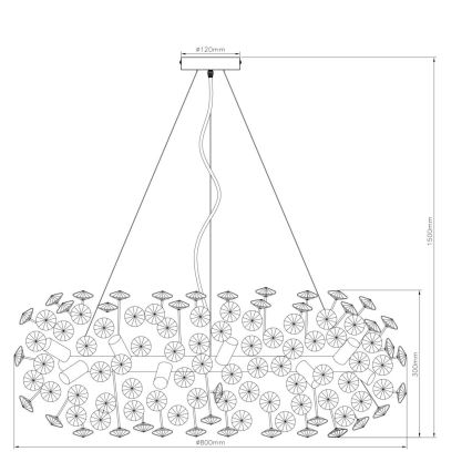 Globo - LED kristallen kroonluchter aan kabel 20xG9/3,5W/230V