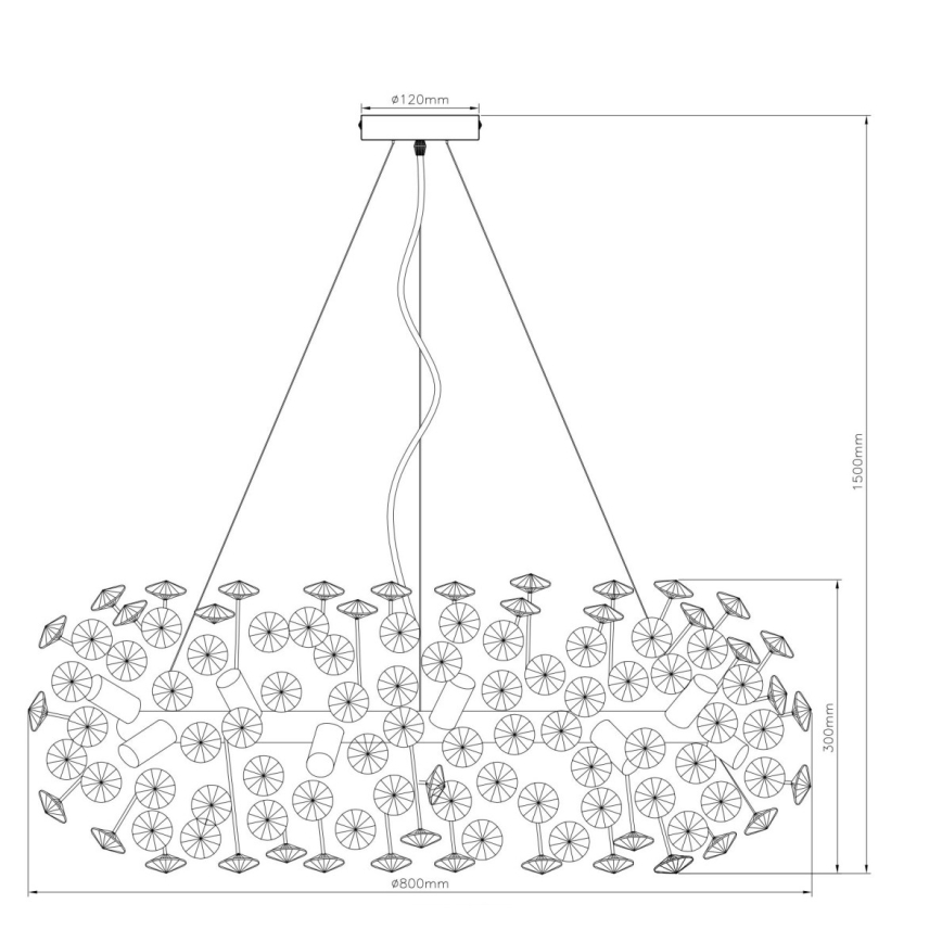 Globo - LED kristallen kroonluchter aan kabel 20xG9/3,5W/230V