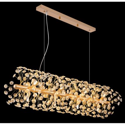 Globo - LED-kroonluchter met kabel 12xG9/3,5W/230V goud