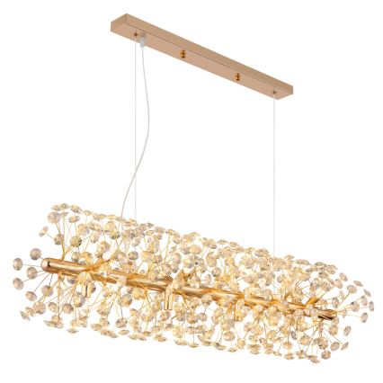 Globo - LED-kroonluchter met kabel 12xG9/3,5W/230V goud