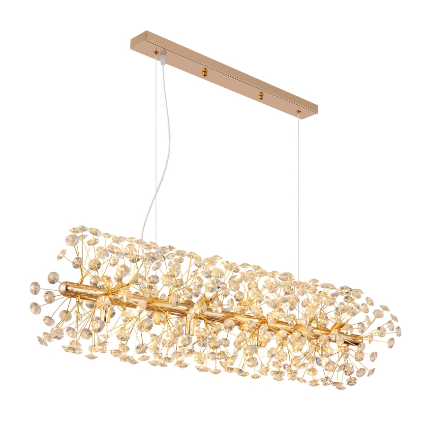 Globo - LED-kroonluchter met kabel 12xG9/3,5W/230V goud