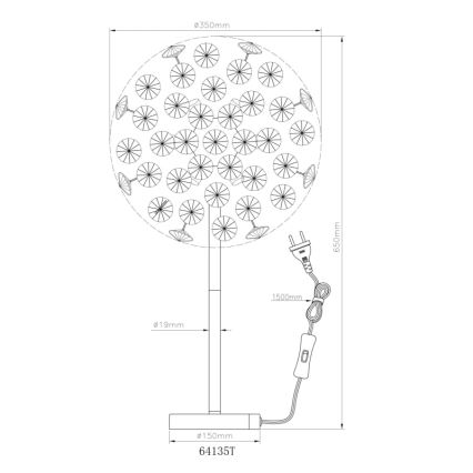 Globo - LED Tafellamp 8xG9/3,5W/230V goud