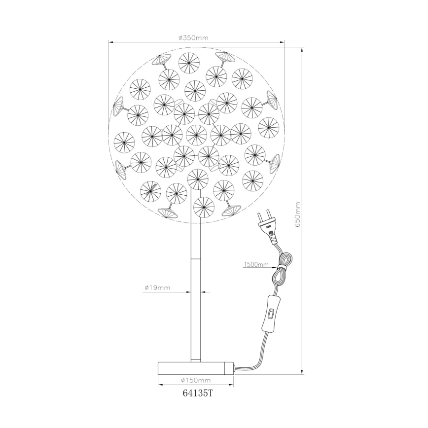Globo - LED Tafellamp 8xG9/3,5W/230V goud