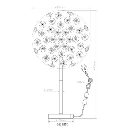 Globo - LED Tafellamp 8xG9/3,5W/230V glanzend chroom