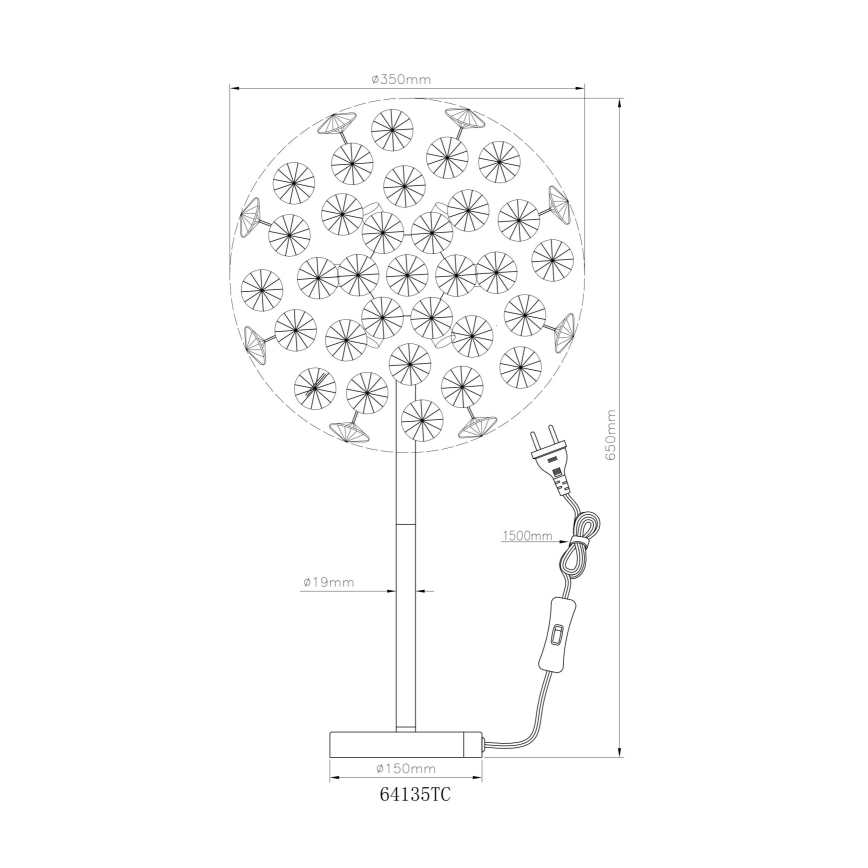 Globo - LED Tafellamp 8xG9/3,5W/230V glanzend chroom