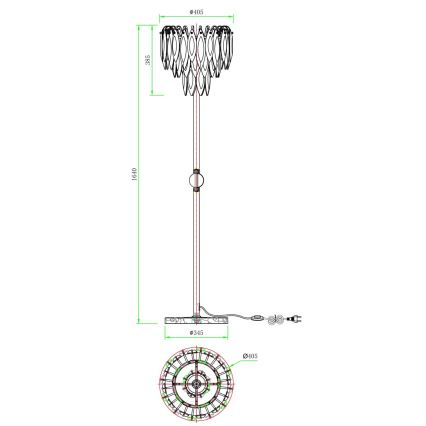 Globo - Vloerlamp 4xE14/40W/230V